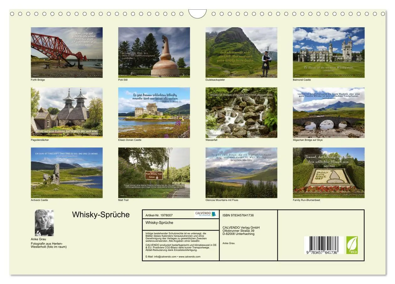Bild: 9783457641736 | Whisky-Sprüche (Wandkalender 2026 DIN A3 quer), CALVENDO...