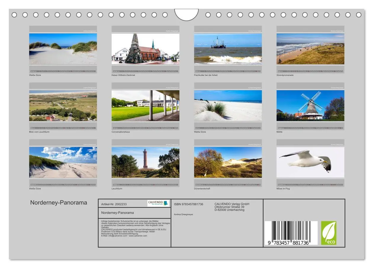 Bild: 9783457881736 | Norderney-Panorama (Wandkalender 2026 DIN A4 quer), CALVENDO...