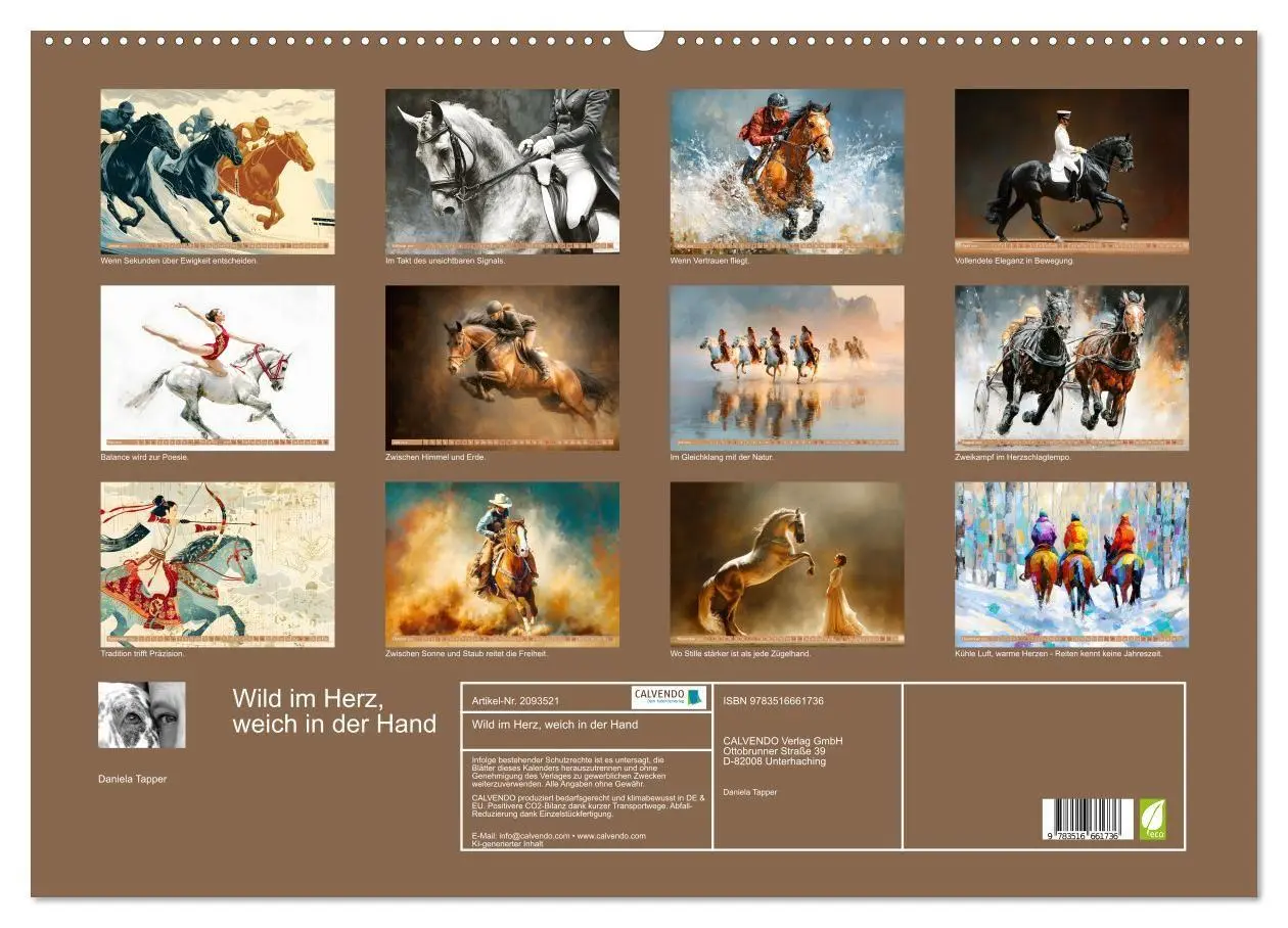 Bild: 9783516661736 | Wild im Herz, weich in der Hand (Wandkalender 2026 DIN A2 quer),...