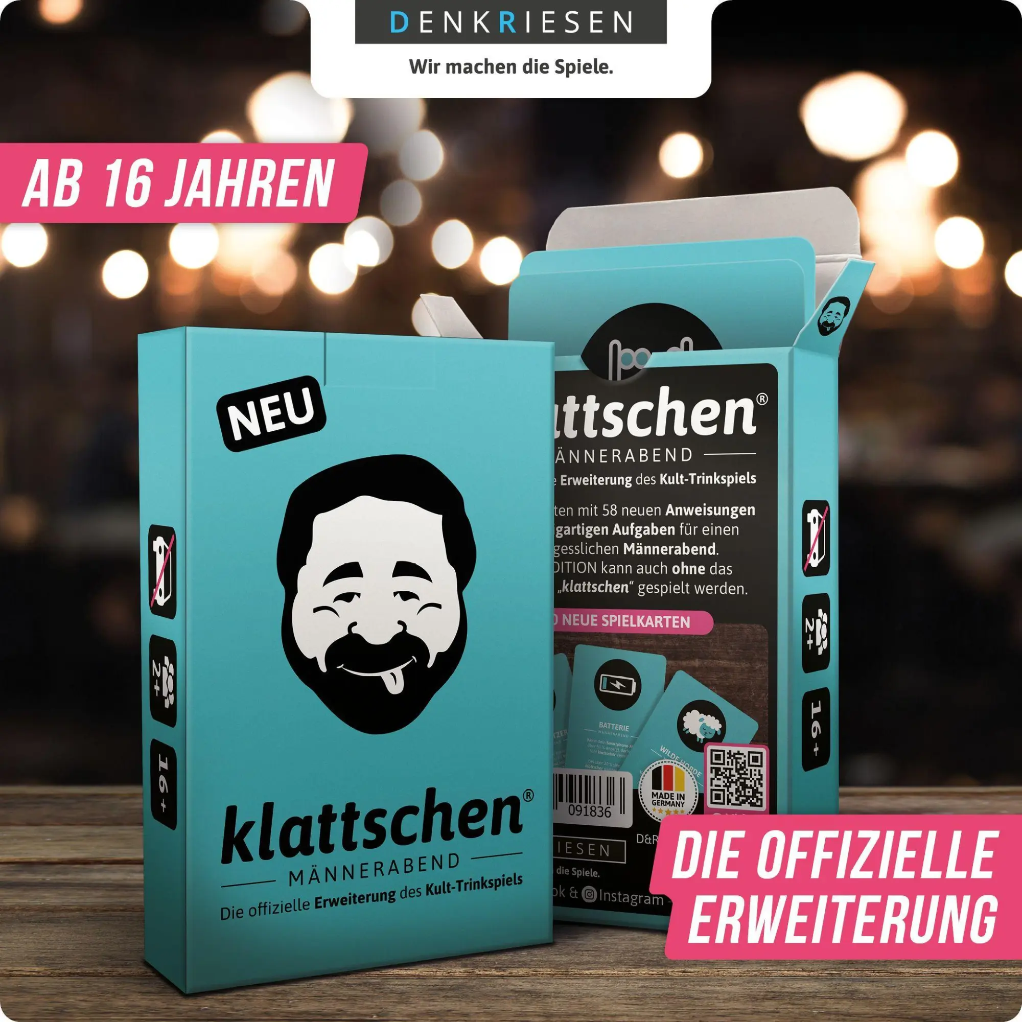 Bild: 4260528091836 | DENKRIESEN - klattschen® - Männerabend - SPIELKARTENKARTON "Das...