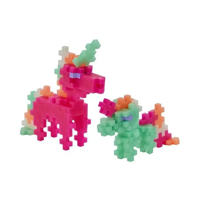 Bild: 5710409111836 | PLUS PLUS - 100 Kreativ Bausteine Neon Einhorn | 9604374 | Deutsch