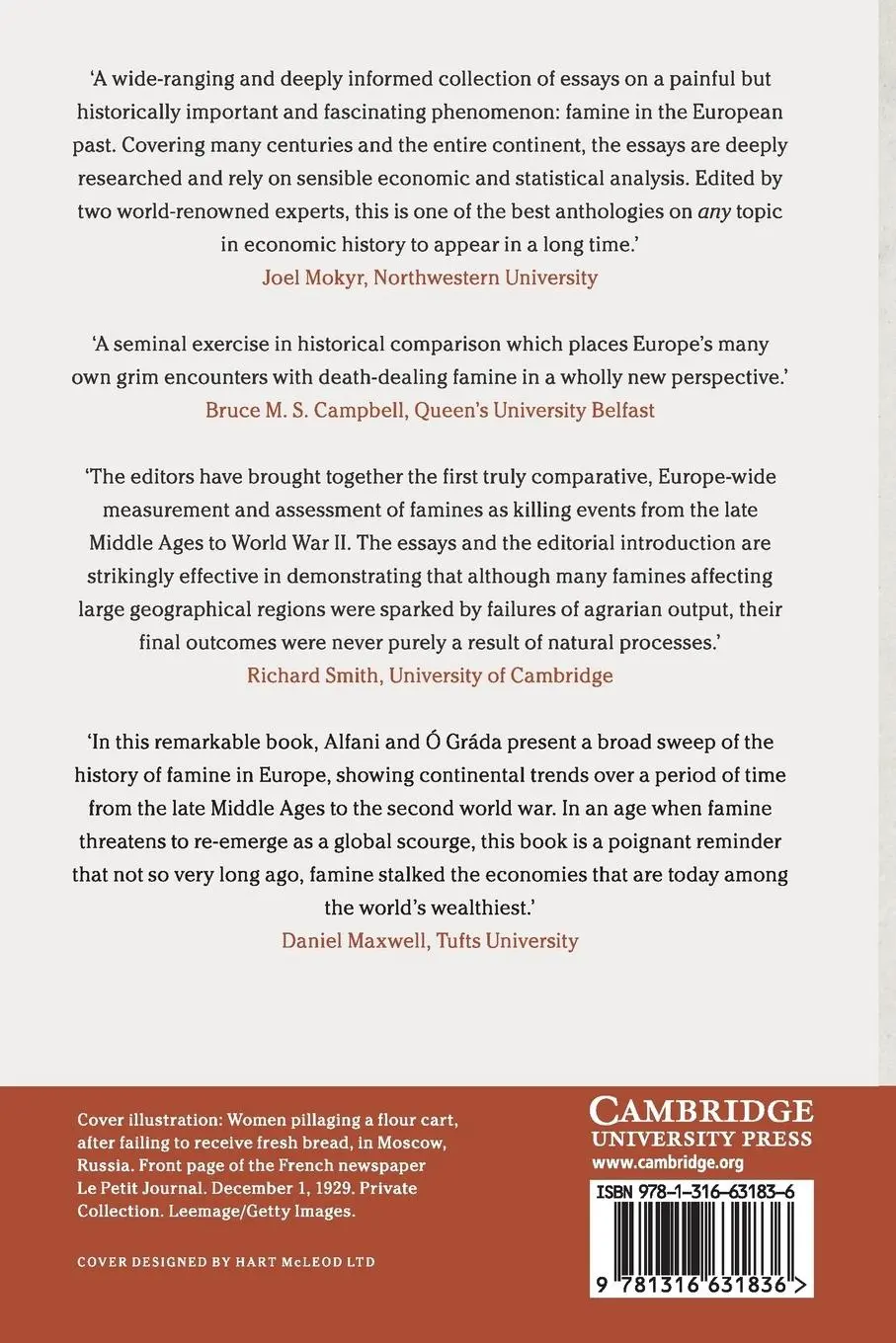 Rückseite: 9781316631836 | Famine in European History | Cormac Ó Gráda (u. a.) | Taschenbuch
