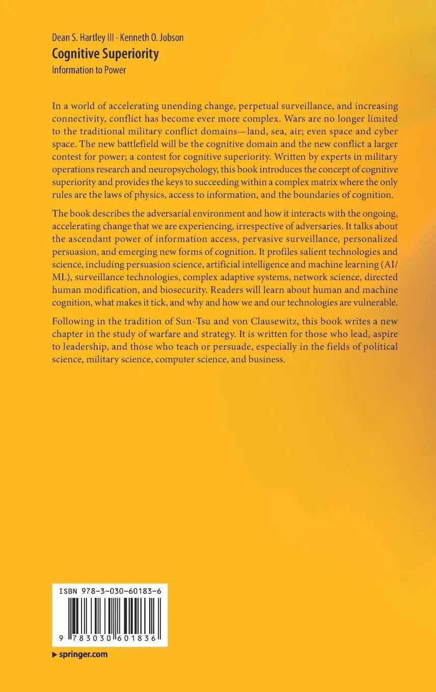 Rückseite: 9783030601836 | Cognitive Superiority | Information to Power | Jobson (u. a.) | Buch