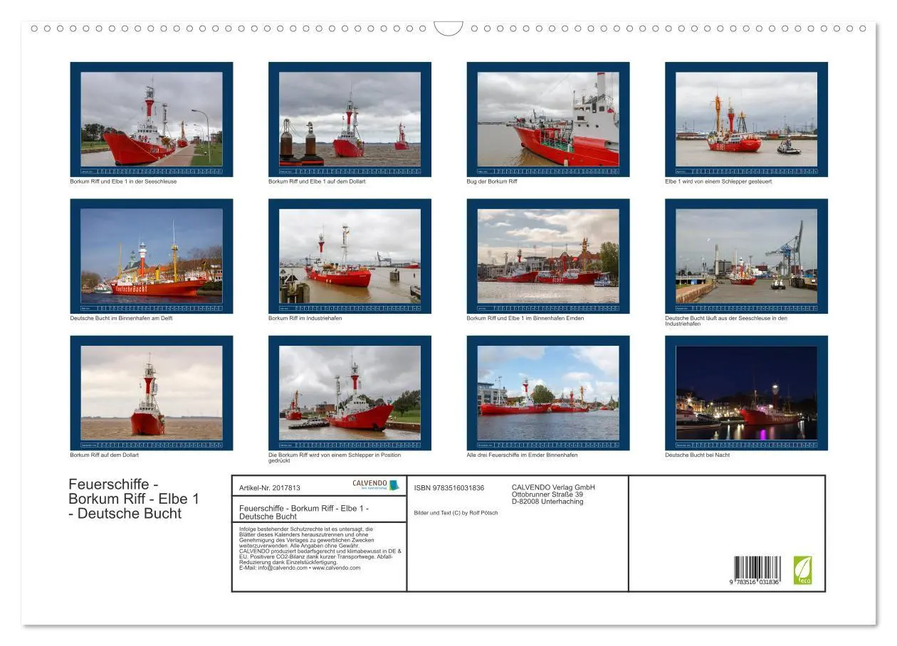 Bild: 9783516031836 | Feuerschiffe - Borkum Riff - Elbe 1 - Deutsche Bucht (Wandkalender...