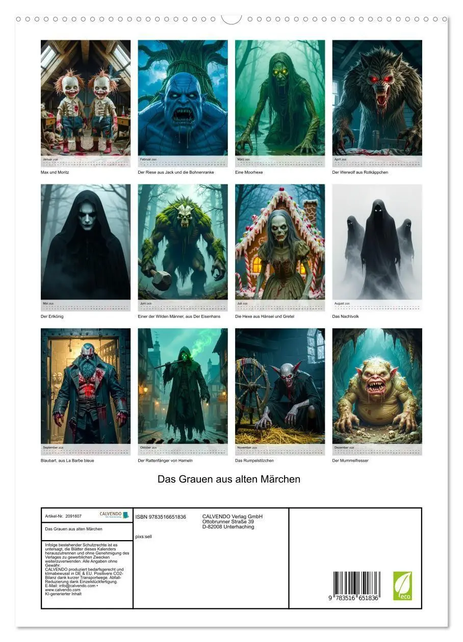 Bild: 9783516651836 | Das Grauen aus alten Märchen (hochwertiger Premium Wandkalender...