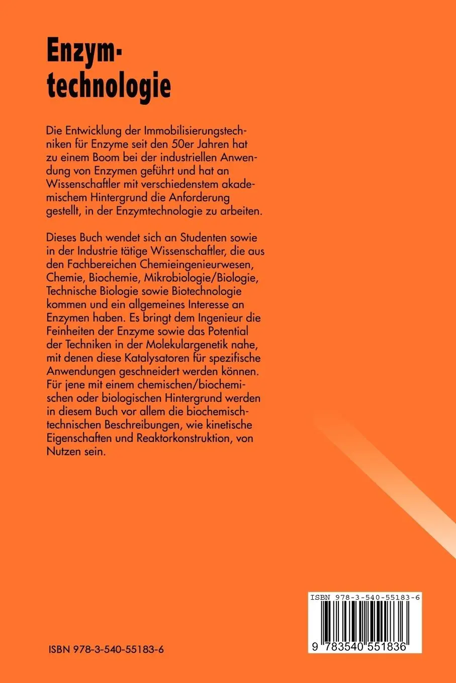 Rückseite: 9783540551836 | Enzymtechnologie | Peter Gacesa (u. a.) | Taschenbuch | xviii | 1992