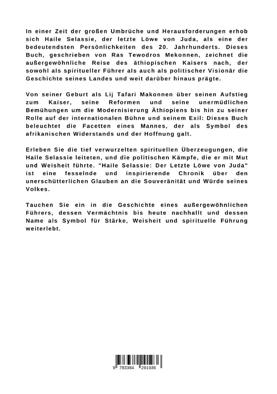 Bild: 9783384291936 | Haile Selassie: Der Letzte Löwe von Juda | Ras Tewodros Mekonnen