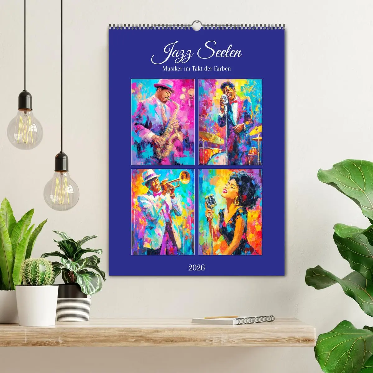 Bild: 9783516641936 | Jazz Seelen. Musiker im Takt der Farben (Wandkalender 2026 DIN A2...