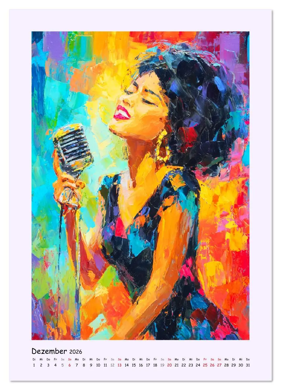 Bild: 9783516641936 | Jazz Seelen. Musiker im Takt der Farben (Wandkalender 2026 DIN A2...