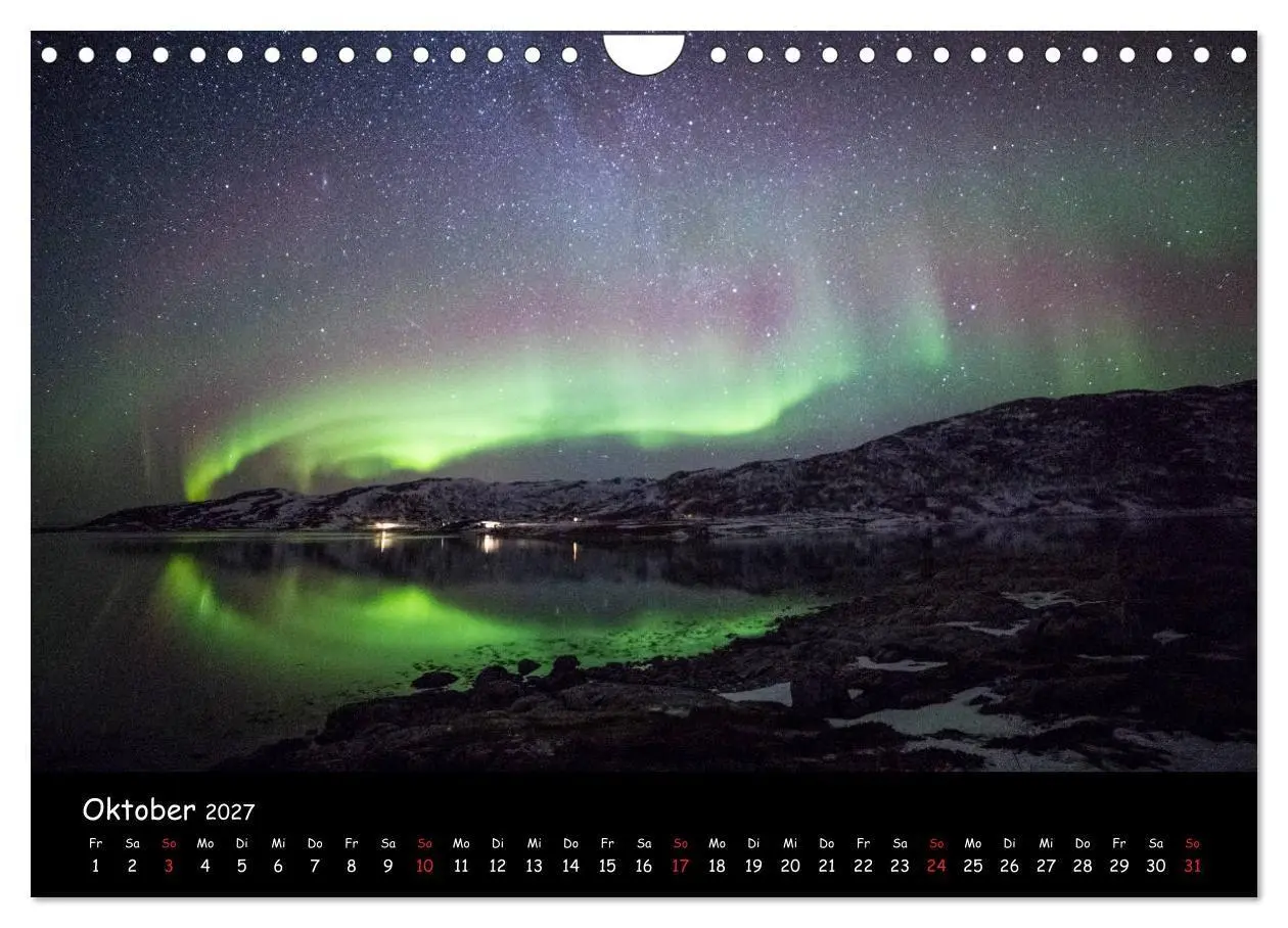 Bild: 9783569731936 | Nordlichtkalender (Wandkalender 2027 DIN A4 quer), CALVENDO...