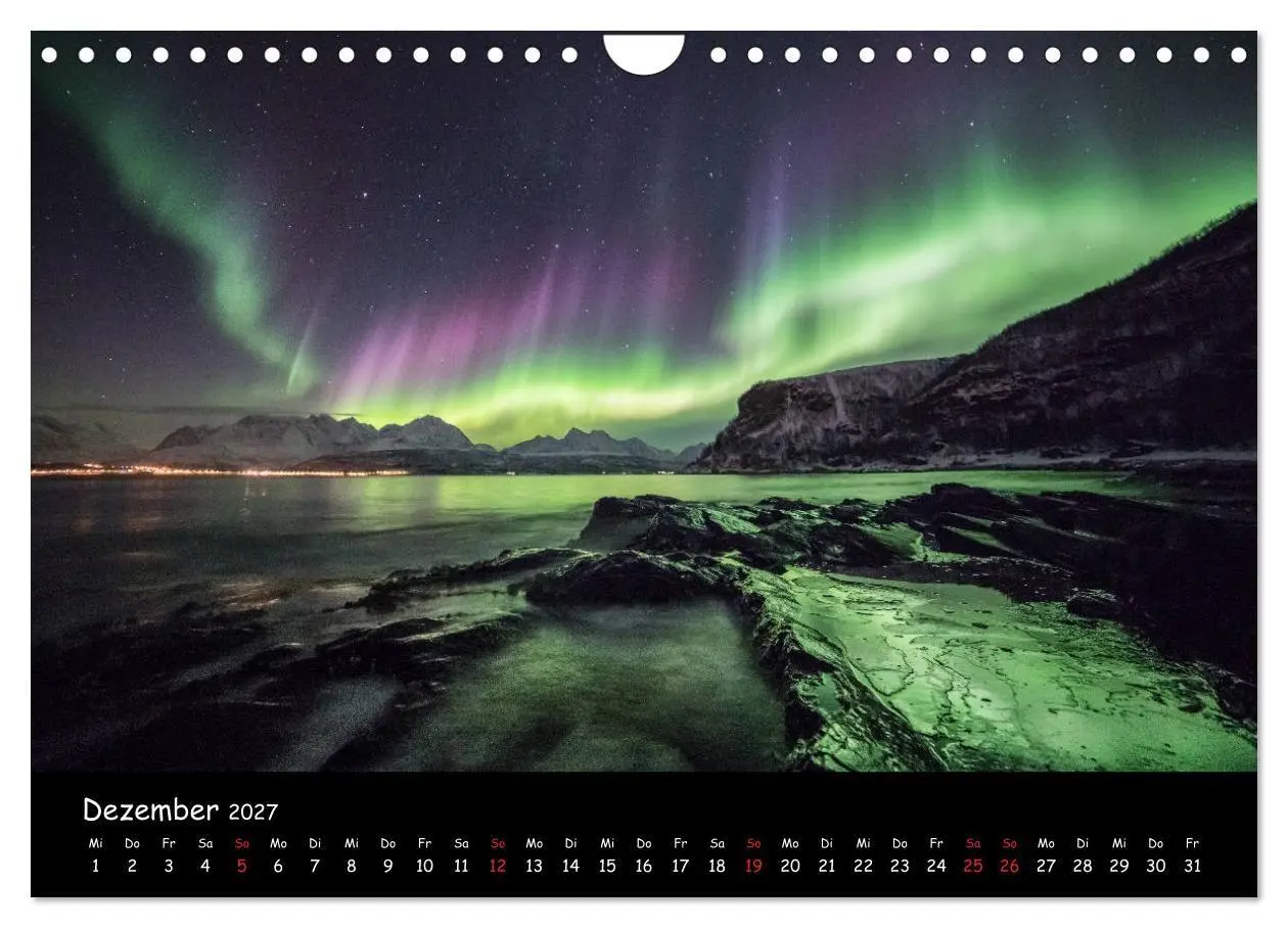 Bild: 9783569731936 | Nordlichtkalender (Wandkalender 2027 DIN A4 quer), CALVENDO...