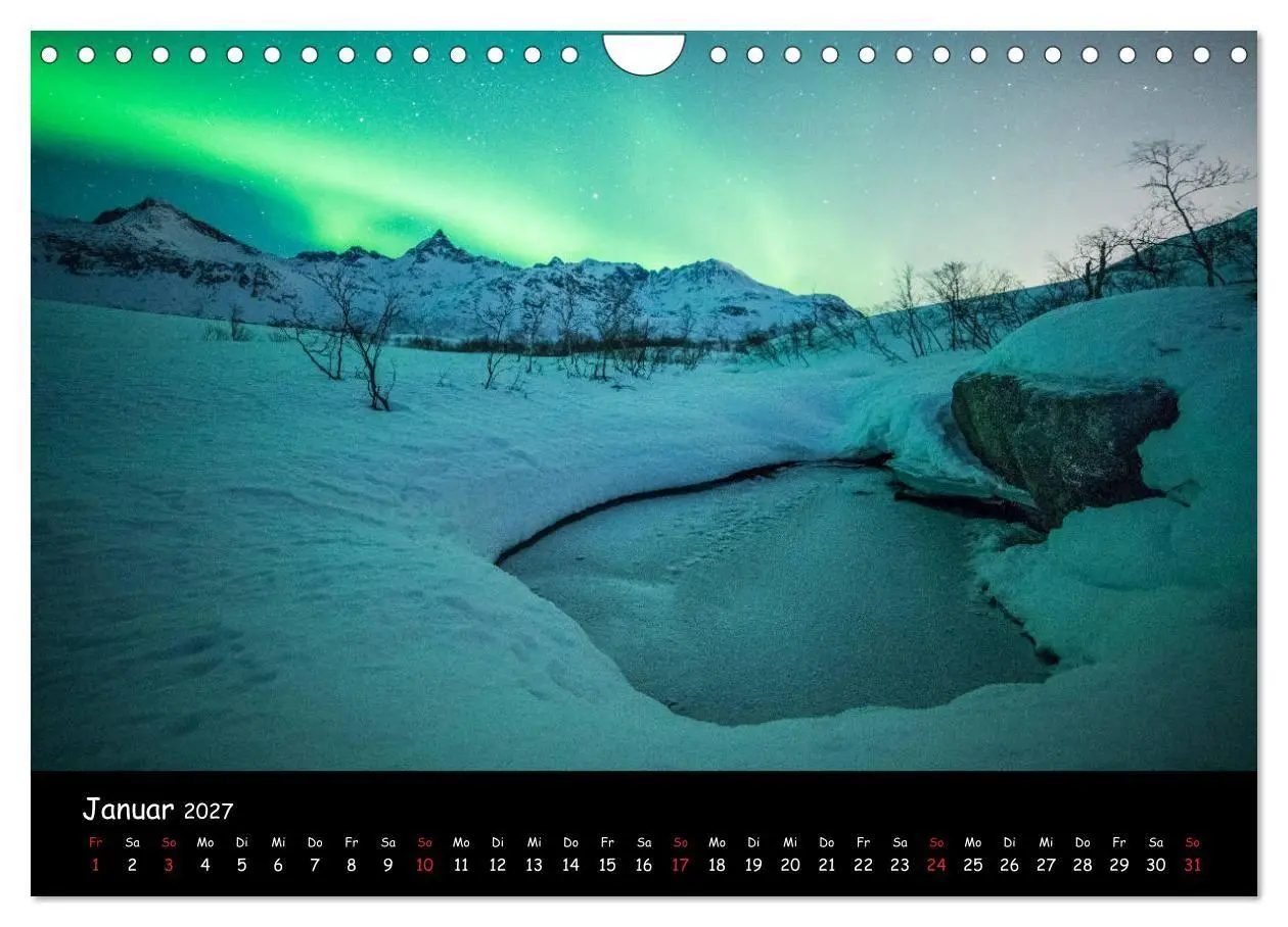 Bild: 9783569731936 | Nordlichtkalender (Wandkalender 2027 DIN A4 quer), CALVENDO...