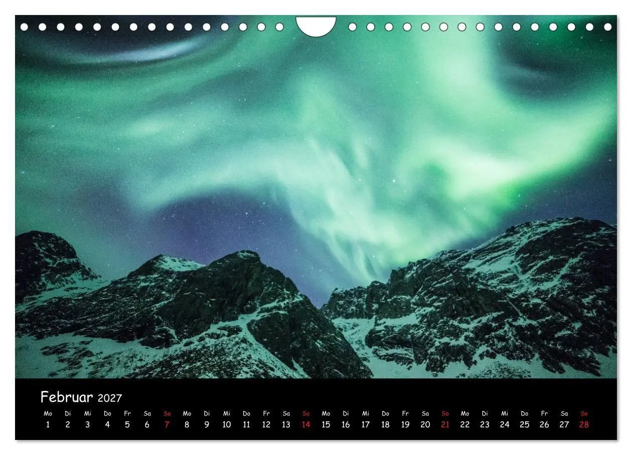 Bild: 9783569731936 | Nordlichtkalender (Wandkalender 2027 DIN A4 quer), CALVENDO...