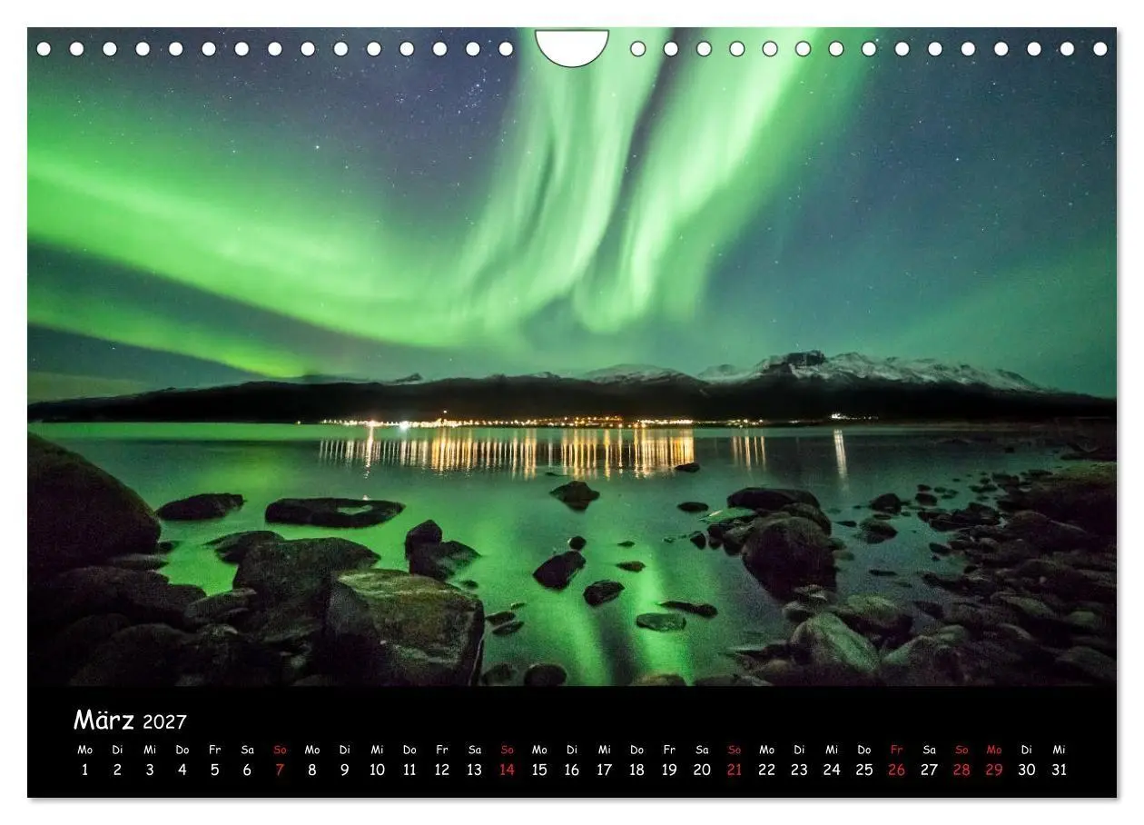 Bild: 9783569731936 | Nordlichtkalender (Wandkalender 2027 DIN A4 quer), CALVENDO...