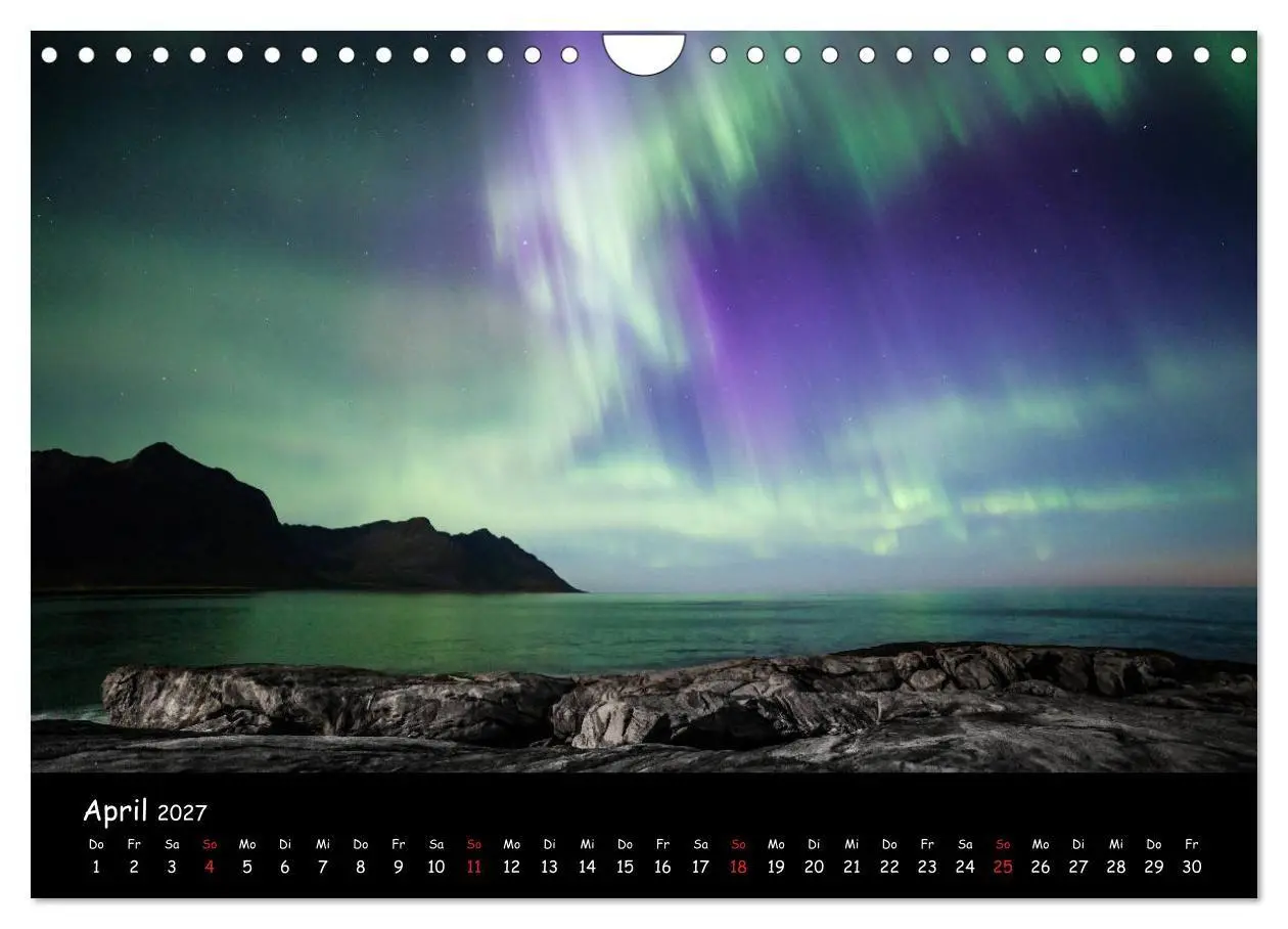 Bild: 9783569731936 | Nordlichtkalender (Wandkalender 2027 DIN A4 quer), CALVENDO...