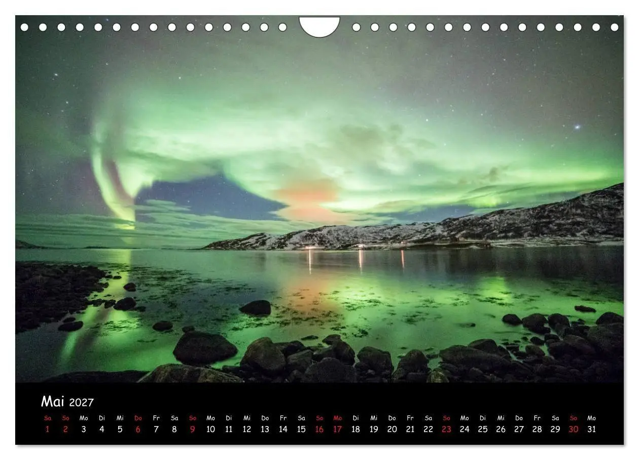Bild: 9783569731936 | Nordlichtkalender (Wandkalender 2027 DIN A4 quer), CALVENDO...