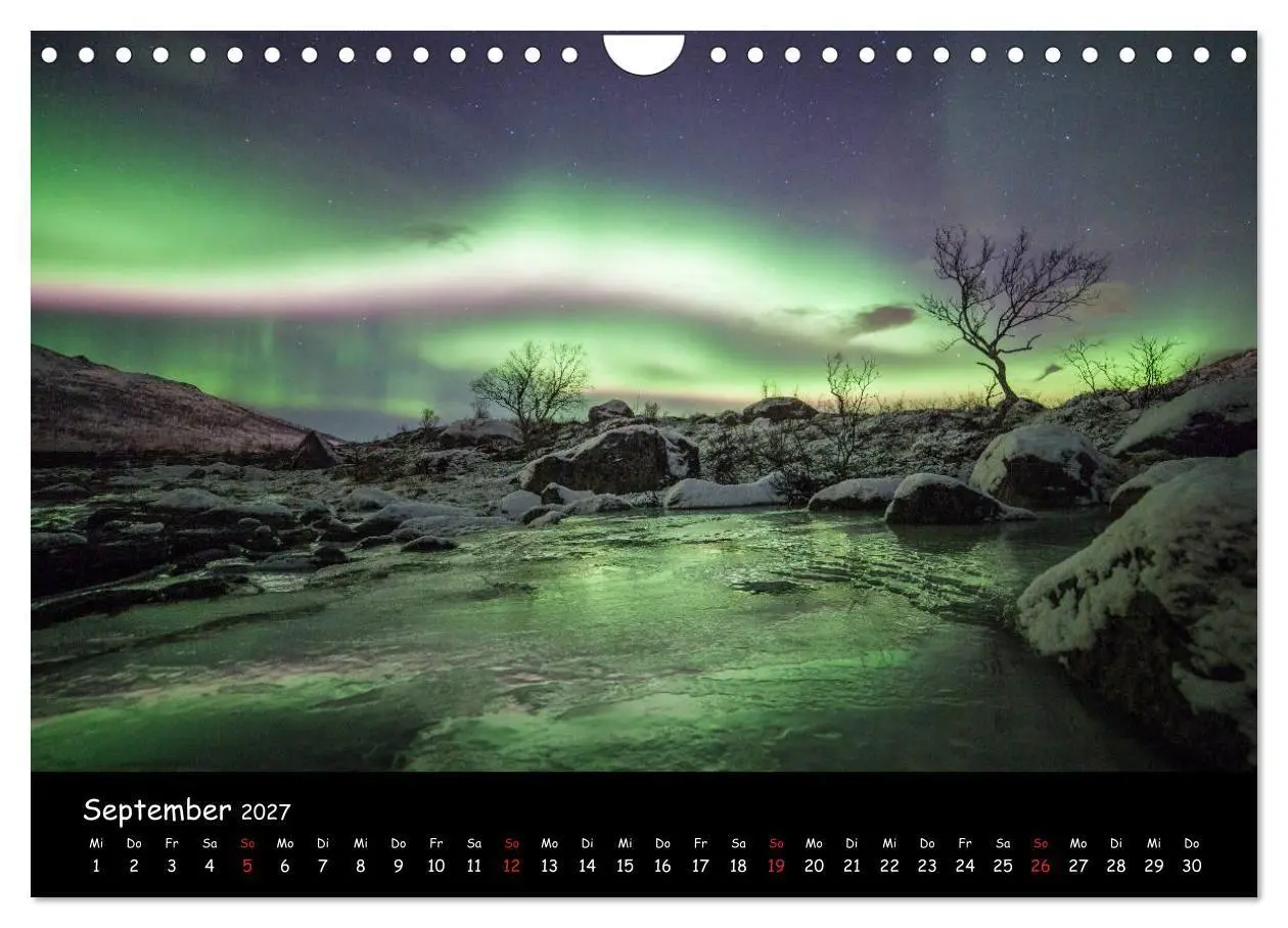 Bild: 9783569731936 | Nordlichtkalender (Wandkalender 2027 DIN A4 quer), CALVENDO...