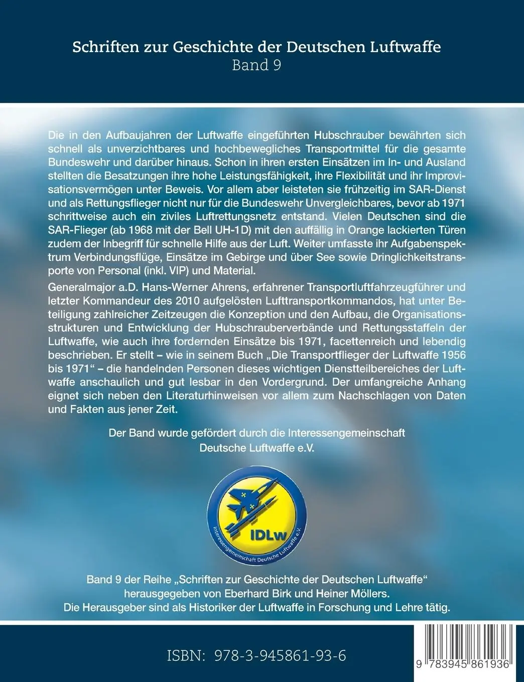 Rückseite: 9783945861936 | Die Rettungsflieger der Luftwaffe 1956-1971 | Hans-Werner Ahrens