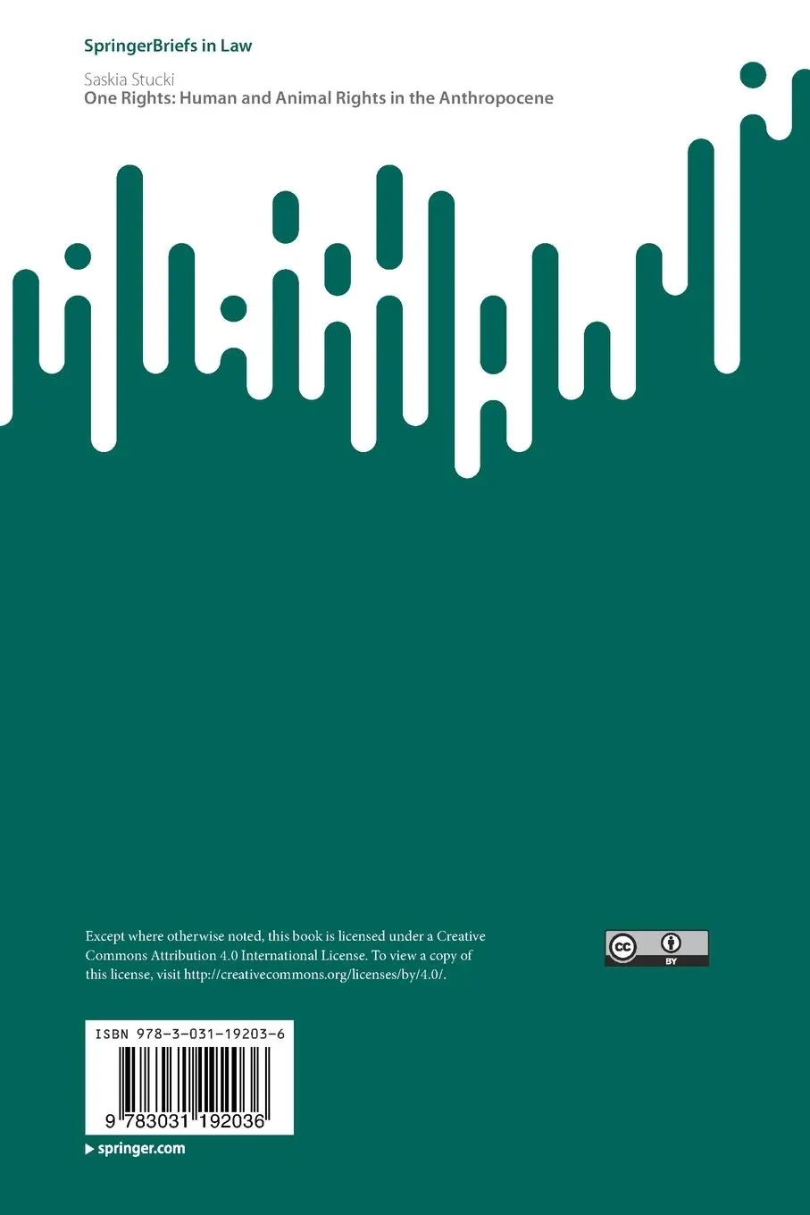 Rückseite: 9783031192036 | One Rights: Human and Animal Rights in the Anthropocene | Stucki | x