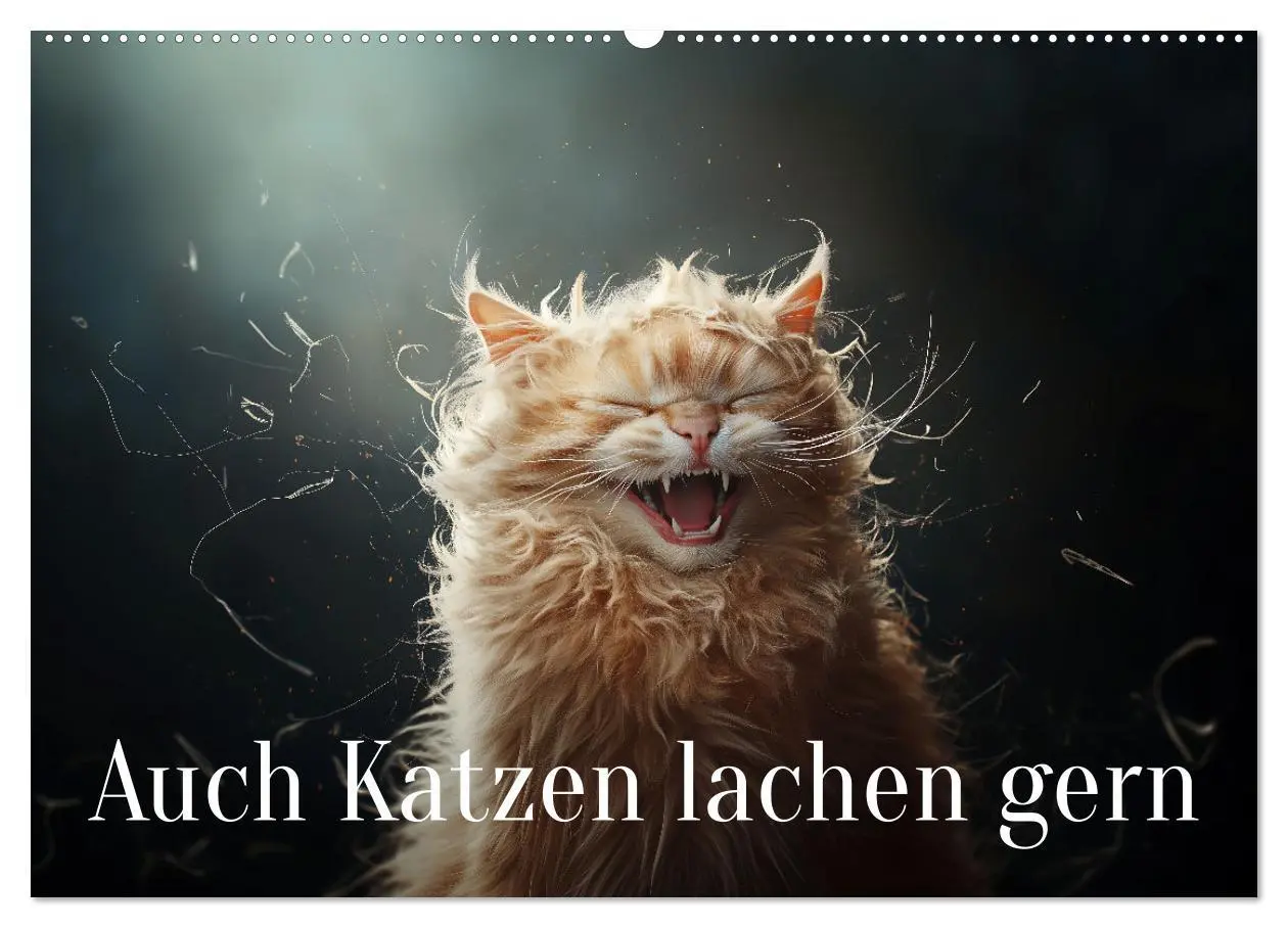 Cover: 9783457202036 | Auch Katzen lachen gern (Wandkalender 2025 DIN A2 quer), CALVENDO...