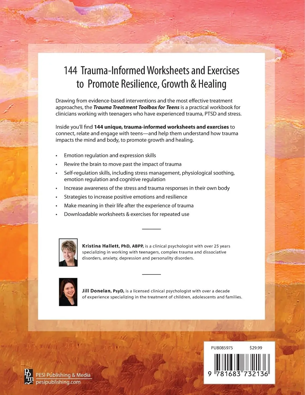 Rückseite: 9781683732136 | Trauma Treatment Toolbox for Teens | Kristina Hallett (u. a.) | Buch