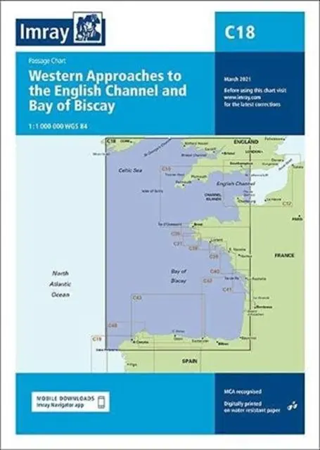 Cover: 9781786792136 | C18 Western Approaches to the English Channel &amp; Bay of Biscay | Imray