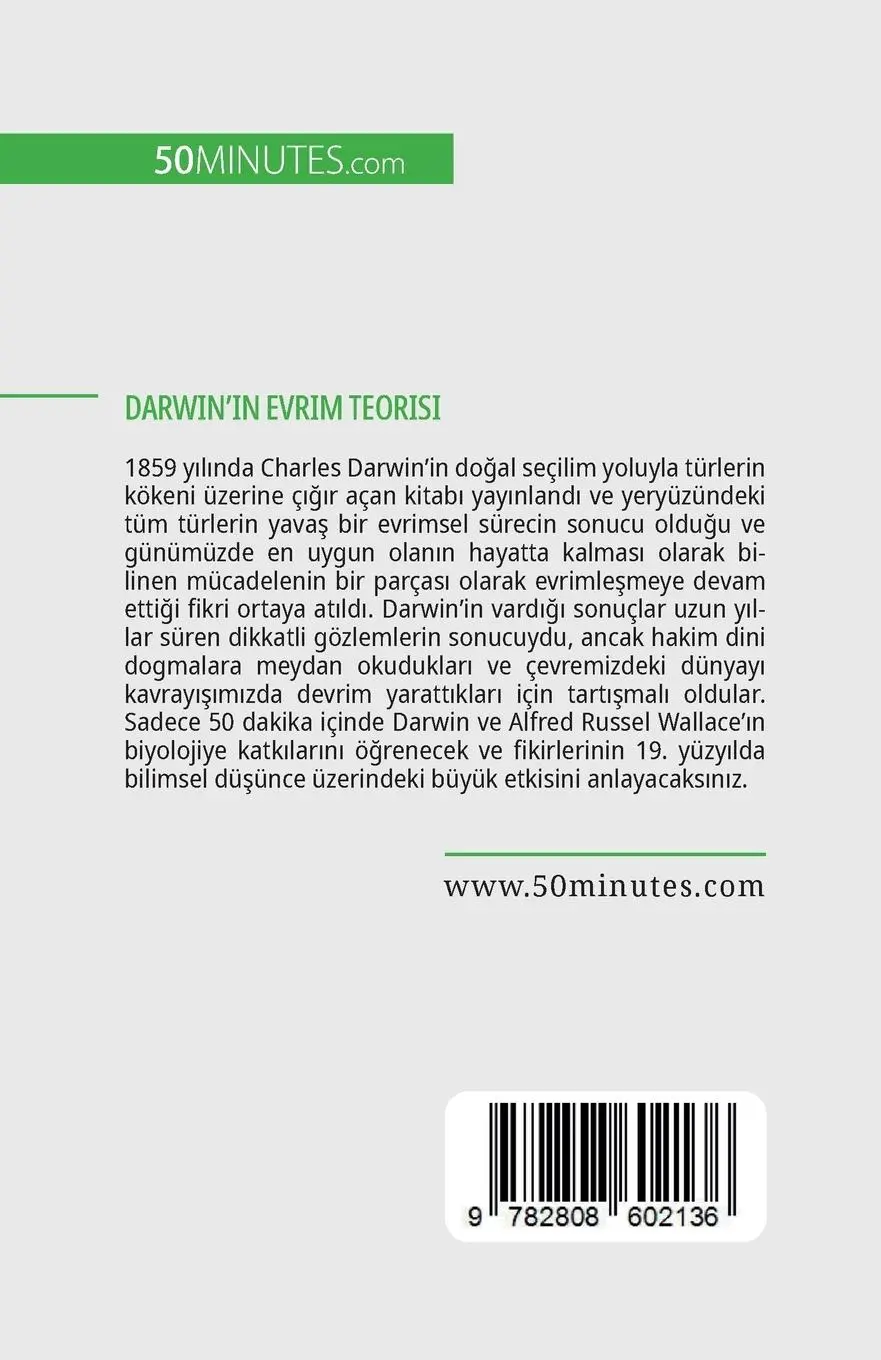 Rückseite: 9782808602136 | Darwin'in Evrim Teorisi | Türlerin ortaya ç¿k¿¿¿ | Romain Parmentier