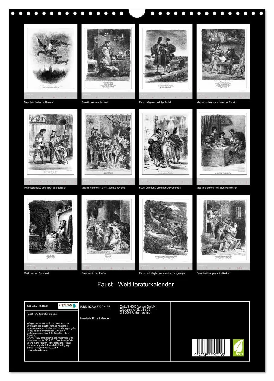 Bild: 9783457292136 | Faust - Weltliteraturkalender (Wandkalender 2026 DIN A3 hoch),...