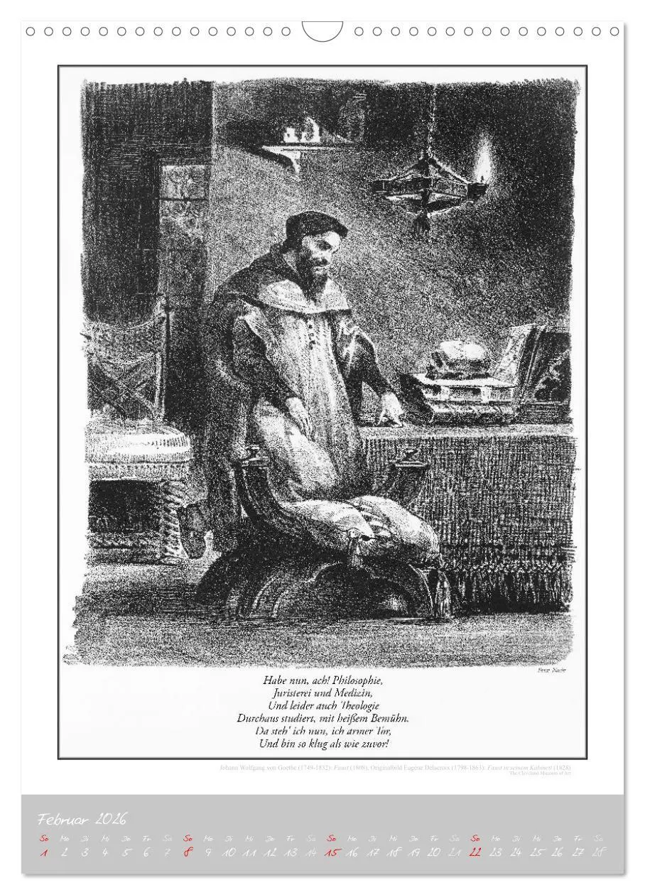 Bild: 9783457292136 | Faust - Weltliteraturkalender (Wandkalender 2026 DIN A3 hoch),...