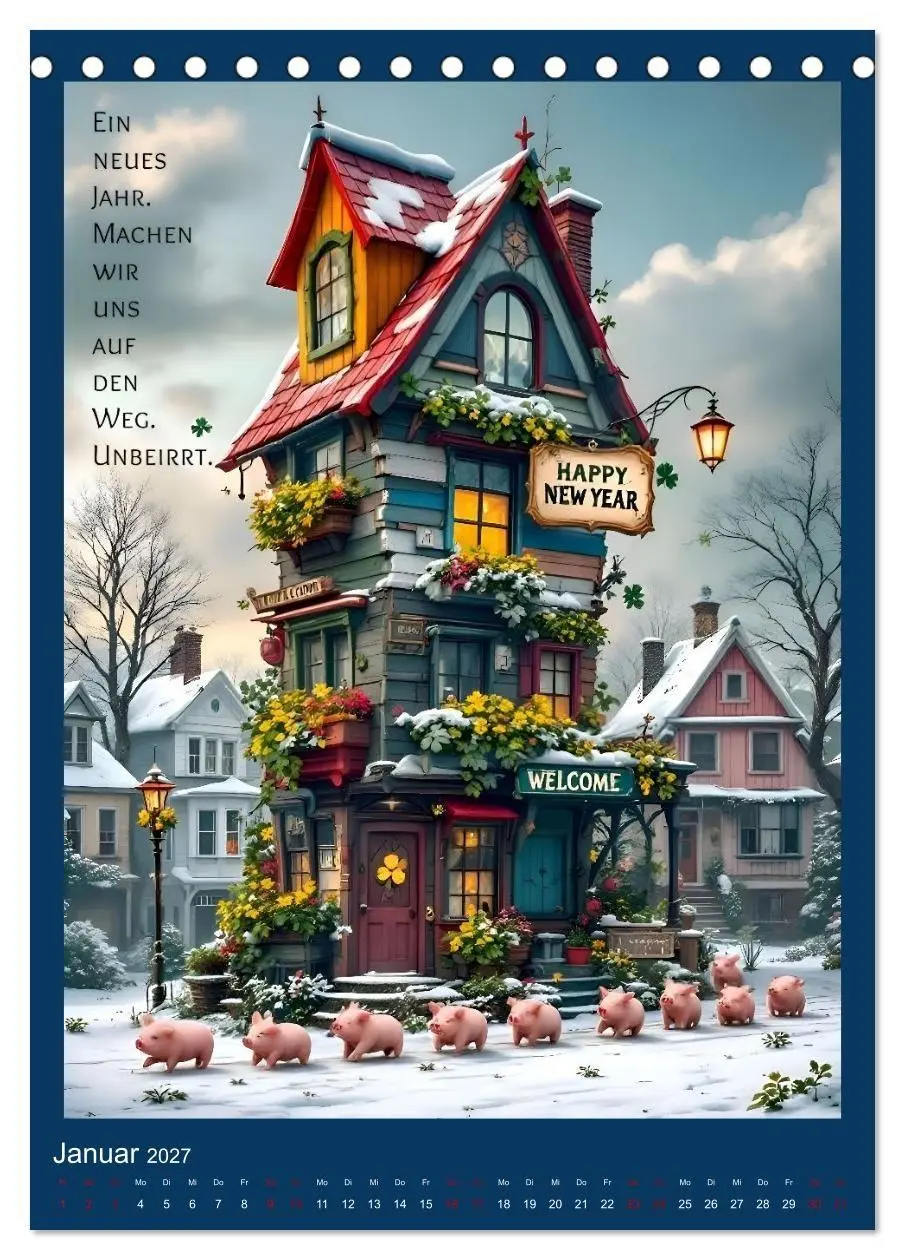Bild: 9783516902136 | Hausgeflippt (Tischkalender 2027 DIN A5 hoch), CALVENDO Monatskalender