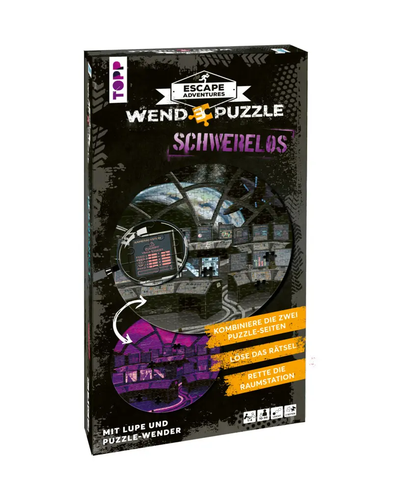 Cover: 4007742182236 | TOPP Escape Adventures - Wendepuzzle: Schwerelos - 280 Teile | Pieper