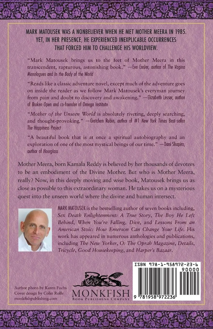 Rückseite: 9781958972236 | Mother of the Unseen World | The Mystery of Mother Meera | Matousek