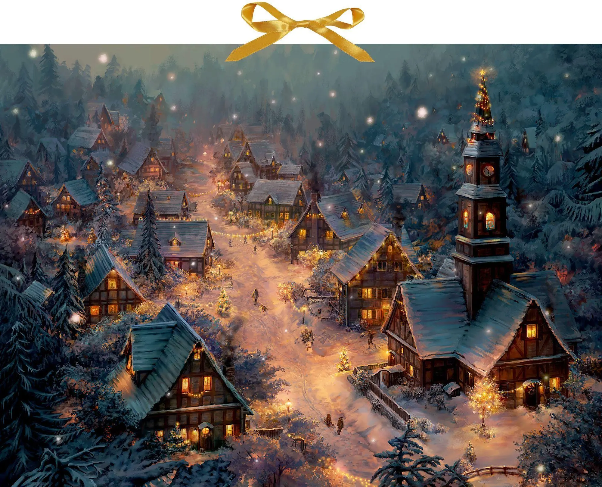 Cover: 4050003972336 | Wand-Adventskalender - Verträumtes Winterdorf | Rosenberger | Kalender