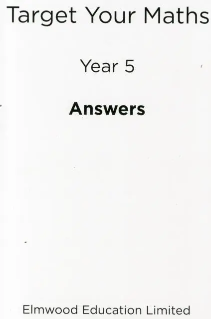 Cover: 9781906622336 | Target Your Maths Year 5 Answer Book | Stephen Pearce | Taschenbuch