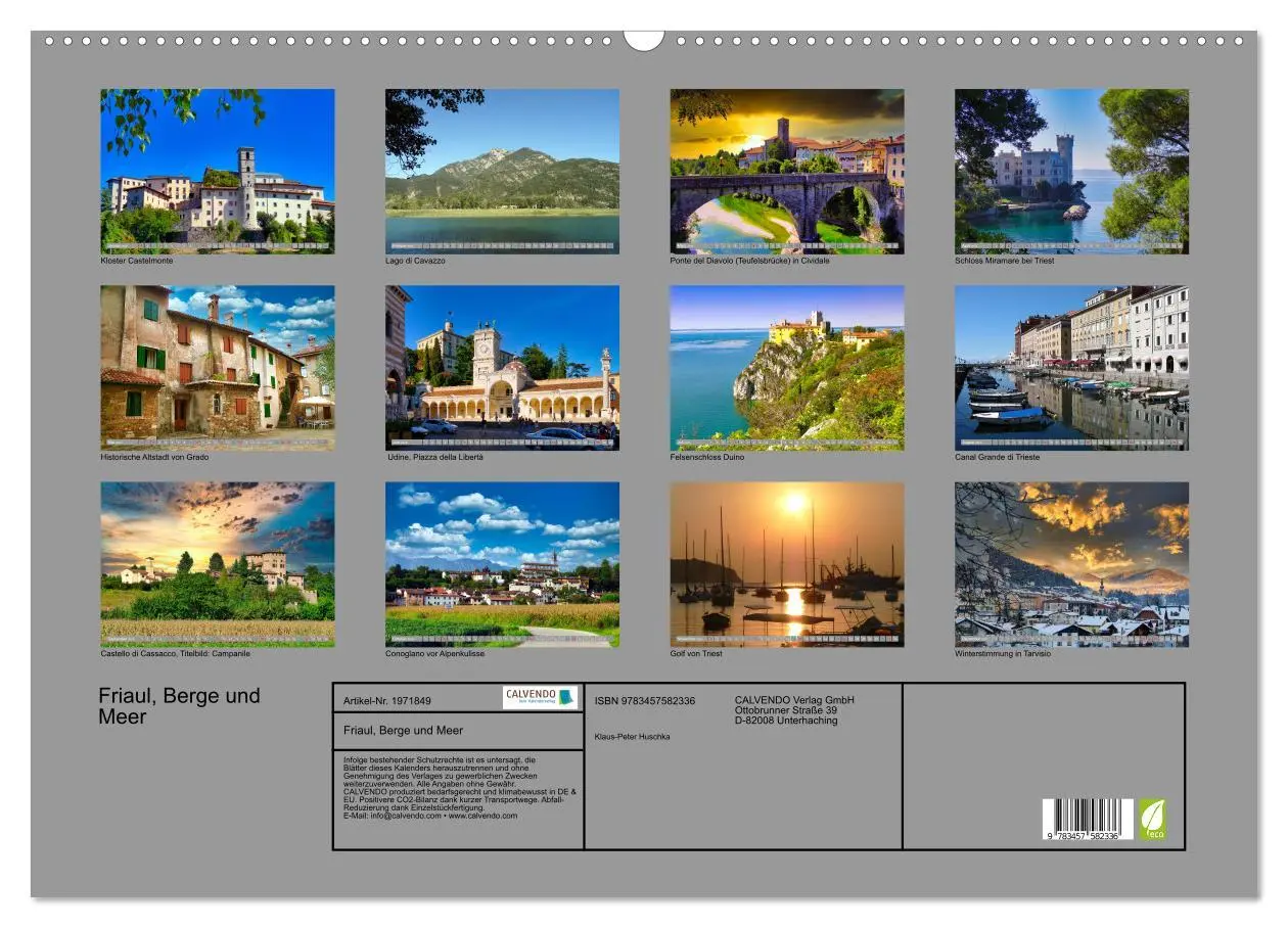 Bild: 9783457582336 | Friaul, Berge und Meer (Wandkalender 2026 DIN A2 quer), CALVENDO...