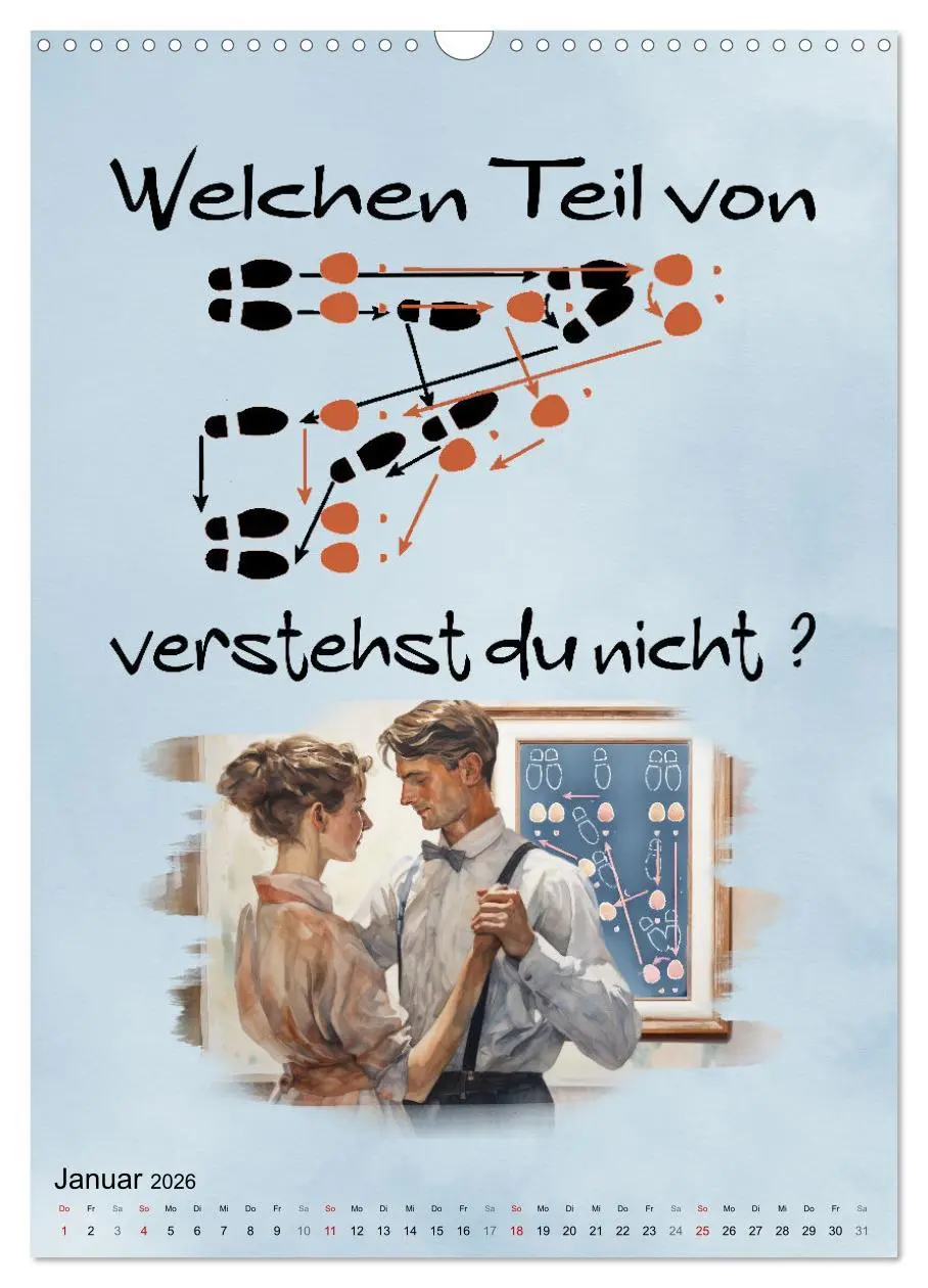 Bild: 9783516292336 | Tanzsprüche (Wandkalender 2026 DIN A3 hoch), CALVENDO Monatskalender