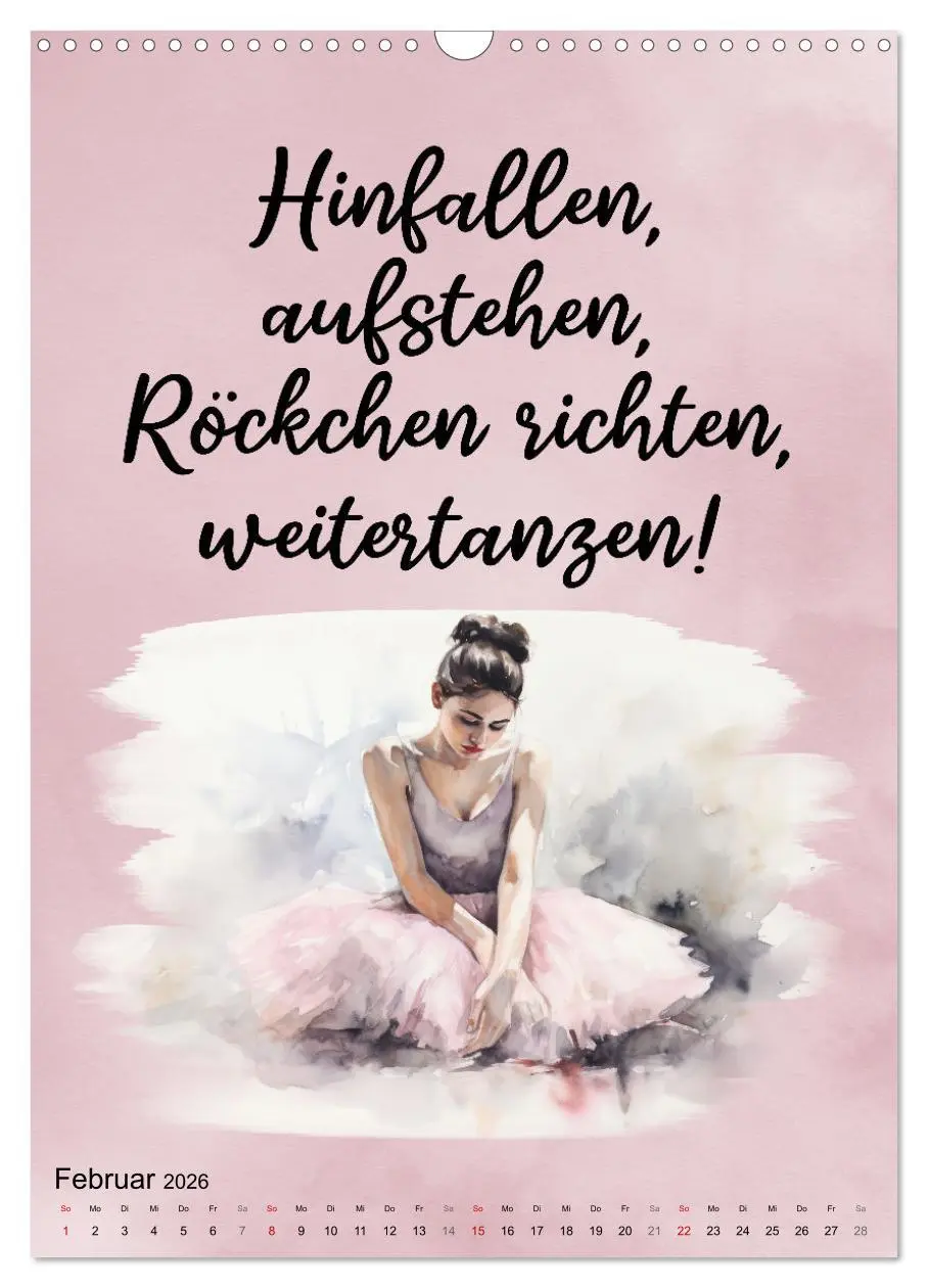 Bild: 9783516292336 | Tanzsprüche (Wandkalender 2026 DIN A3 hoch), CALVENDO Monatskalender