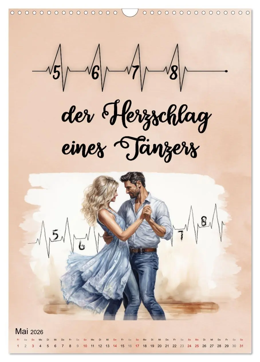 Bild: 9783516292336 | Tanzsprüche (Wandkalender 2026 DIN A3 hoch), CALVENDO Monatskalender