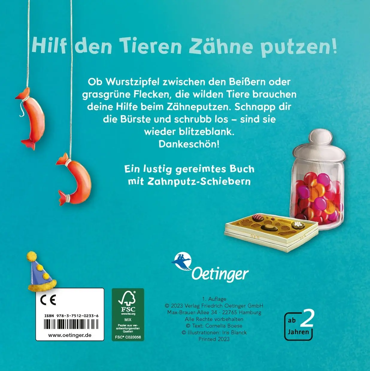 Rückseite: 9783751202336 | Putz die Zähne blitzeblank! | Cornelia Boese | Buch | PAPPE | 14 S.