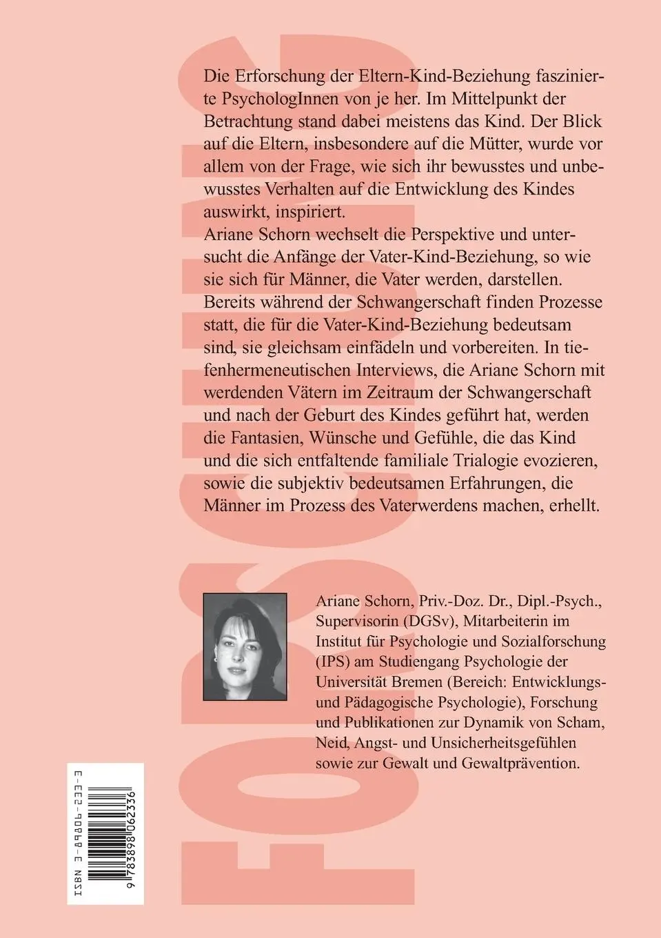 Rückseite: 9783898062336 | Männer im Übergang zur Vaterschaft | Ariane Schorn | Taschenbuch