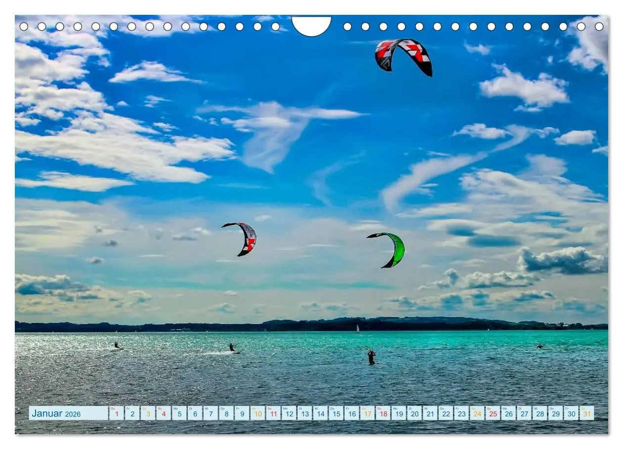 Bild: 9783516042436 | Kitesurfen - über den Wellen (Wandkalender 2026 DIN A4 quer),...