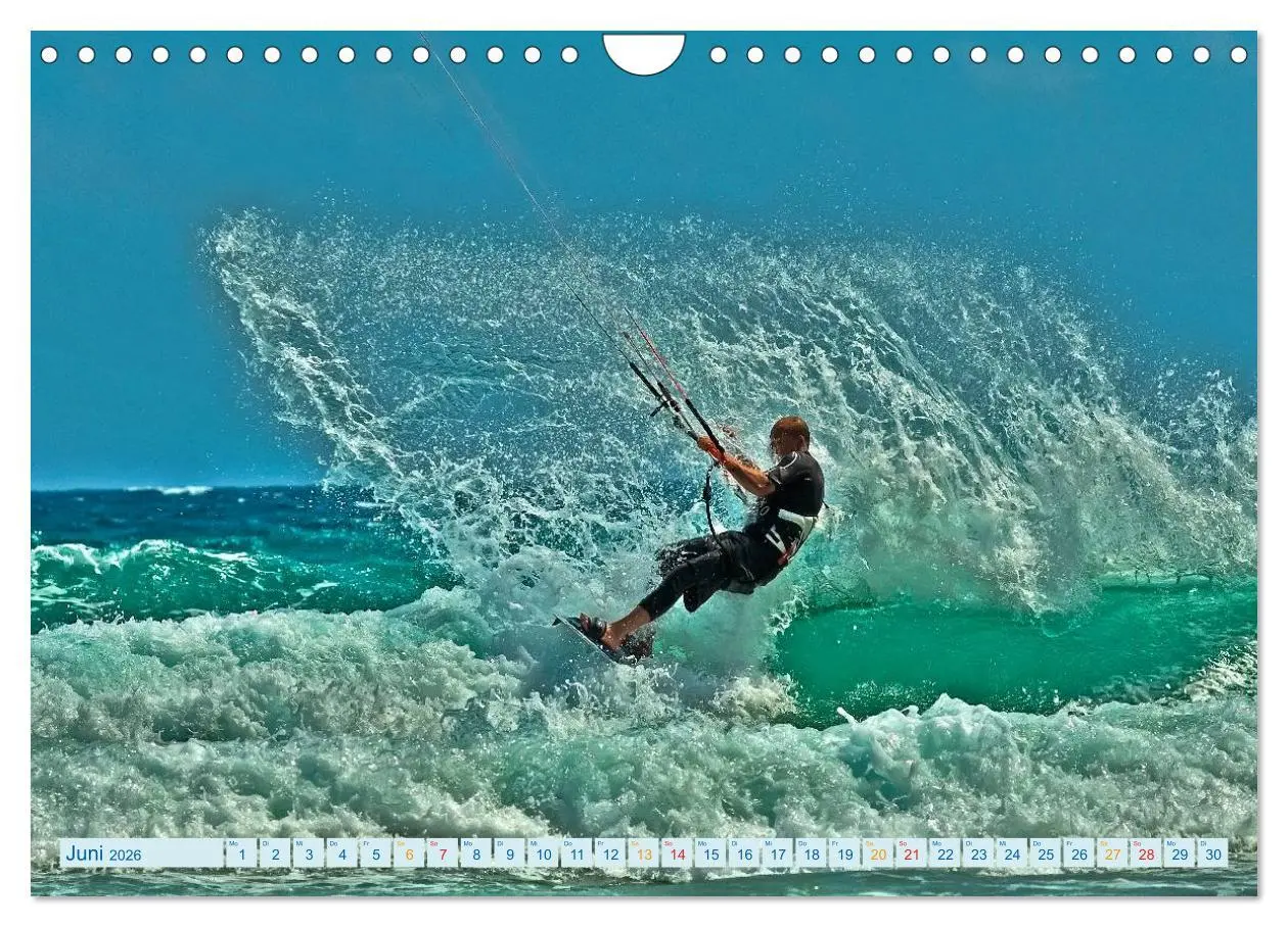 Bild: 9783516042436 | Kitesurfen - über den Wellen (Wandkalender 2026 DIN A4 quer),...