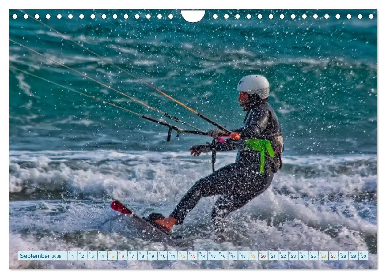 Bild: 9783516042436 | Kitesurfen - über den Wellen (Wandkalender 2026 DIN A4 quer),...