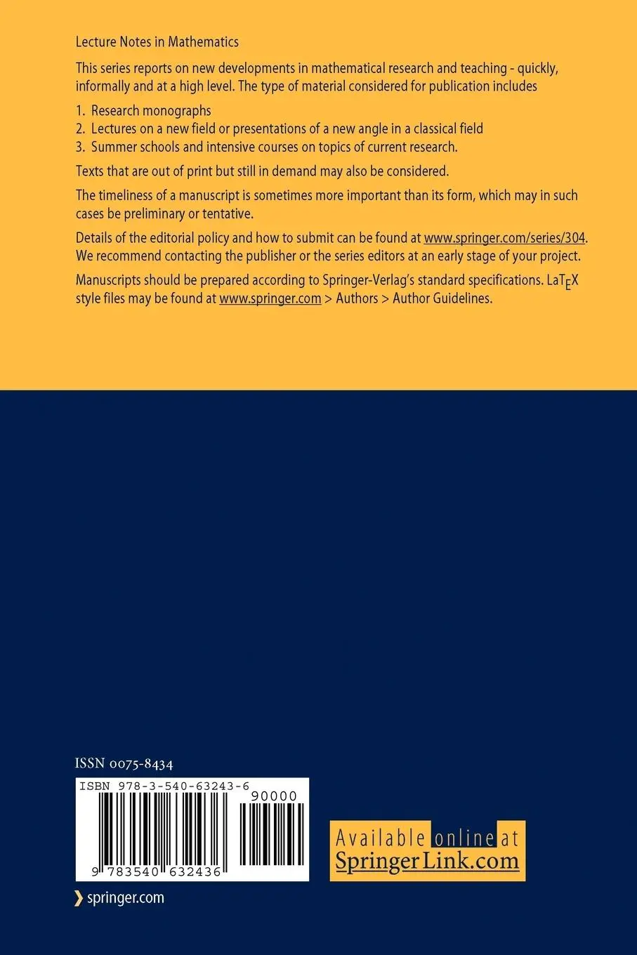 Rückseite: 9783540632436 | Galois Theory of Difference Equations | Marius Van Der Put (u. a.)