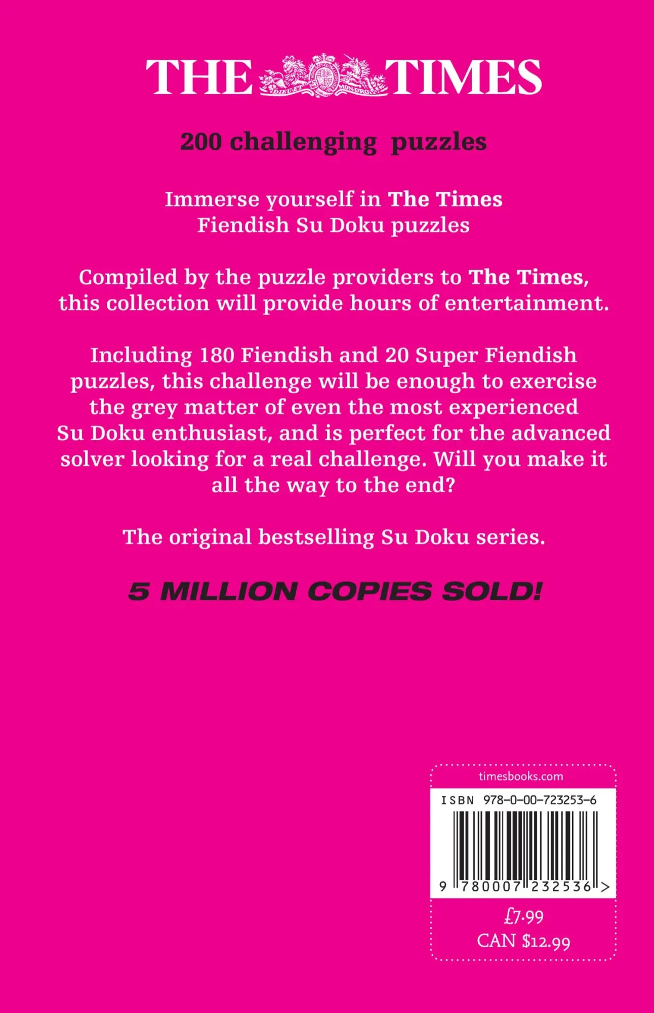 Rückseite: 9780007232536 | The Times Fiendish Su Doku | Wayne Gould | Taschenbuch | Englisch