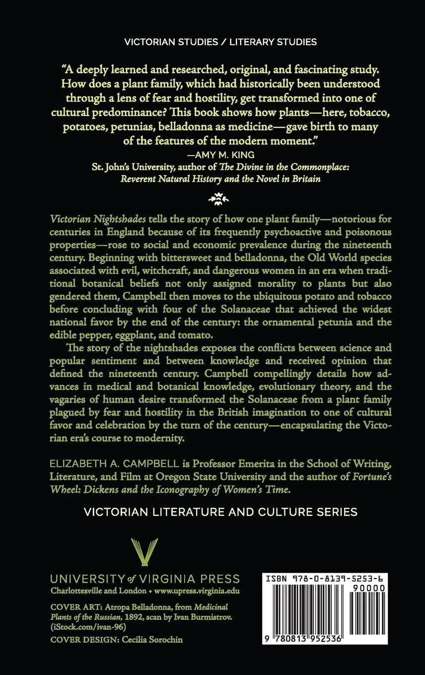 Rückseite: 9780813952536 | Victorian Nightshades | How the Solanaceae Shaped the Modern World