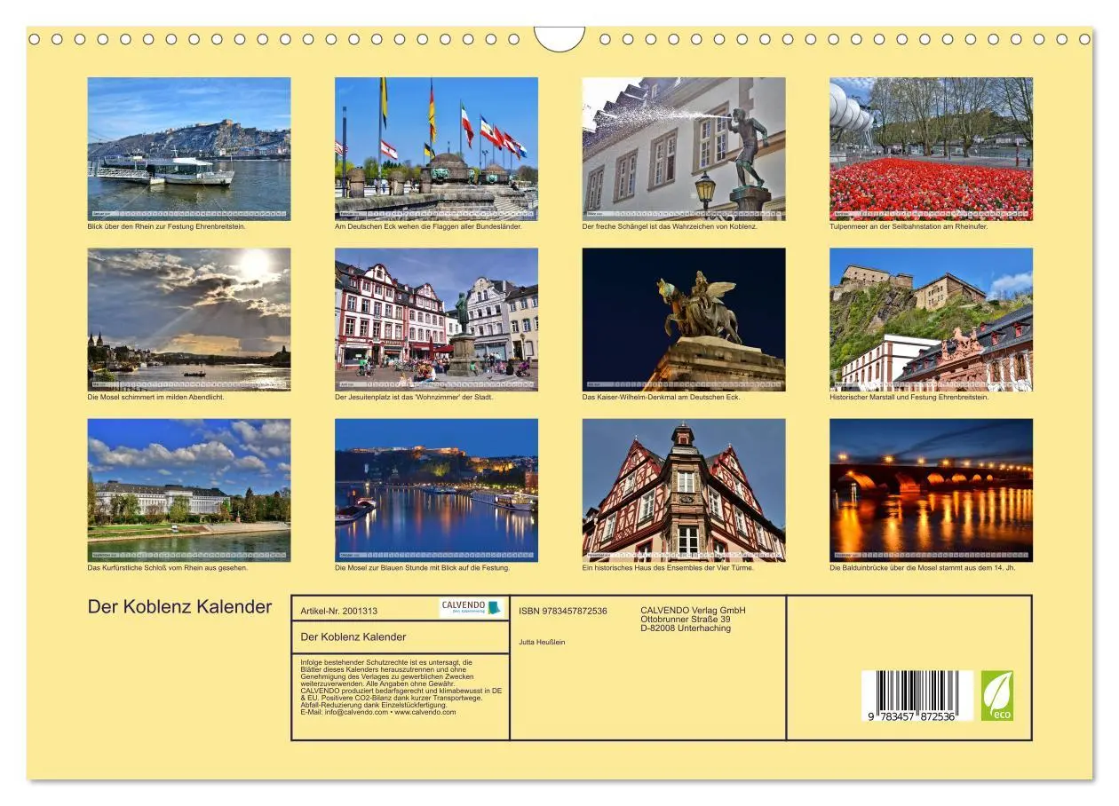 Bild: 9783457872536 | Der Koblenz Kalender (Wandkalender 2026 DIN A3 quer), CALVENDO...