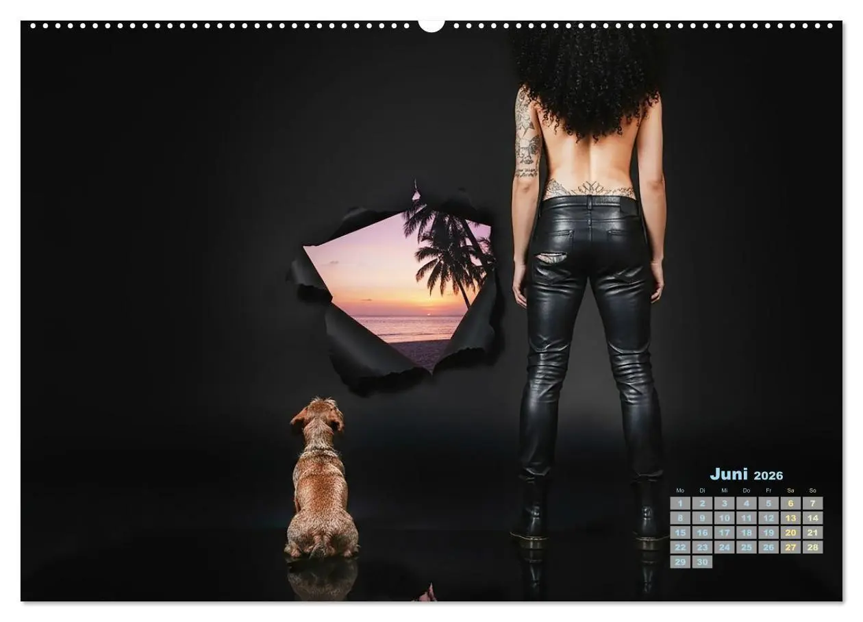 Bild: 9783516722536 | Starke Mädels - Rauhaardackel (hochwertiger Premium Wandkalender...