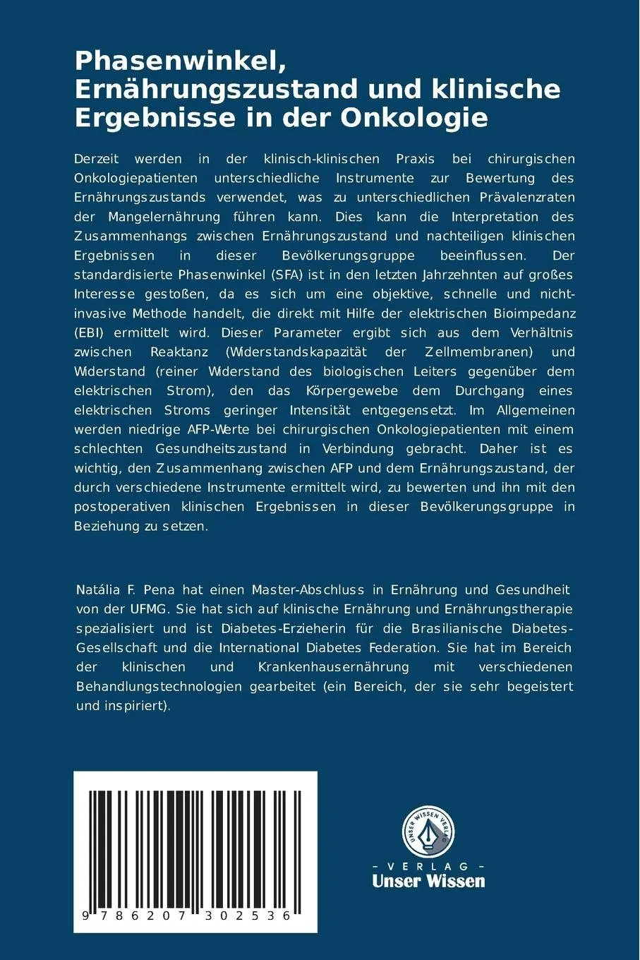 Rückseite: 9786207302536 | Phasenwinkel, Ernährungszustand und klinische Ergebnisse in der...
