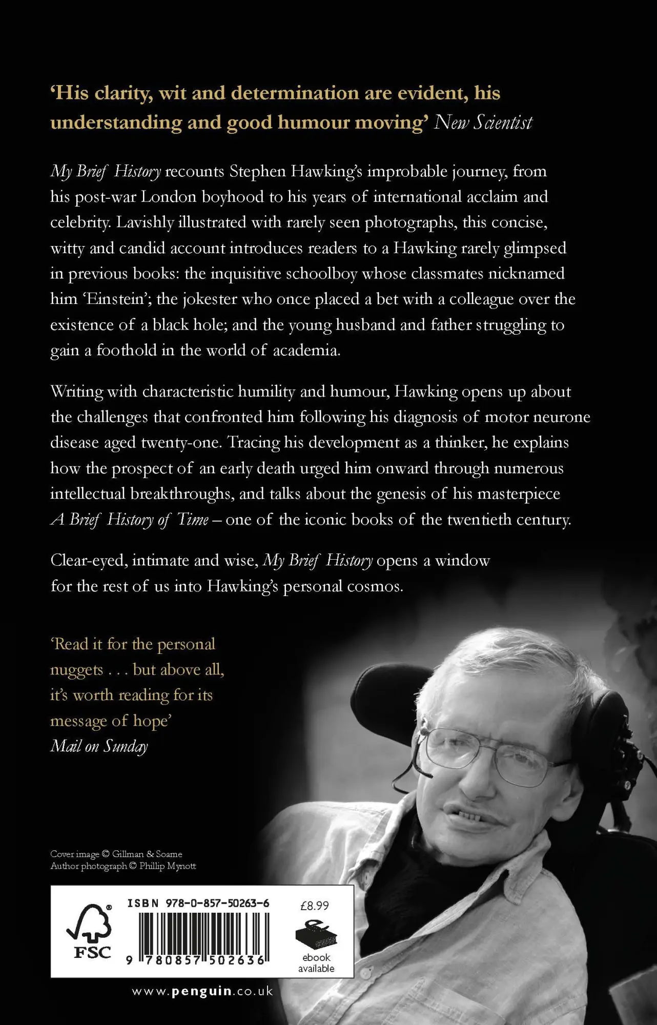 Rückseite: 9780857502636 | My Brief History | Stephen Hawking | Taschenbuch | 130 S. | Englisch